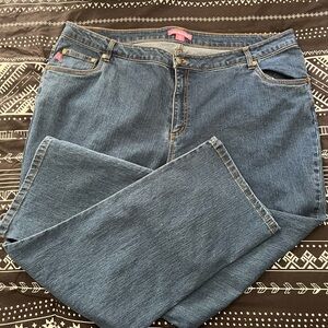 Woman Within  Blue Straight-Leg Jeans